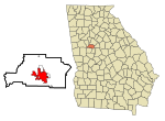 Spalding County Georgia Incorporated and Unincorporated areas Griffin Highlighted